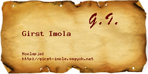 Girst Imola névjegykártya
